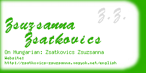 zsuzsanna zsatkovics business card
